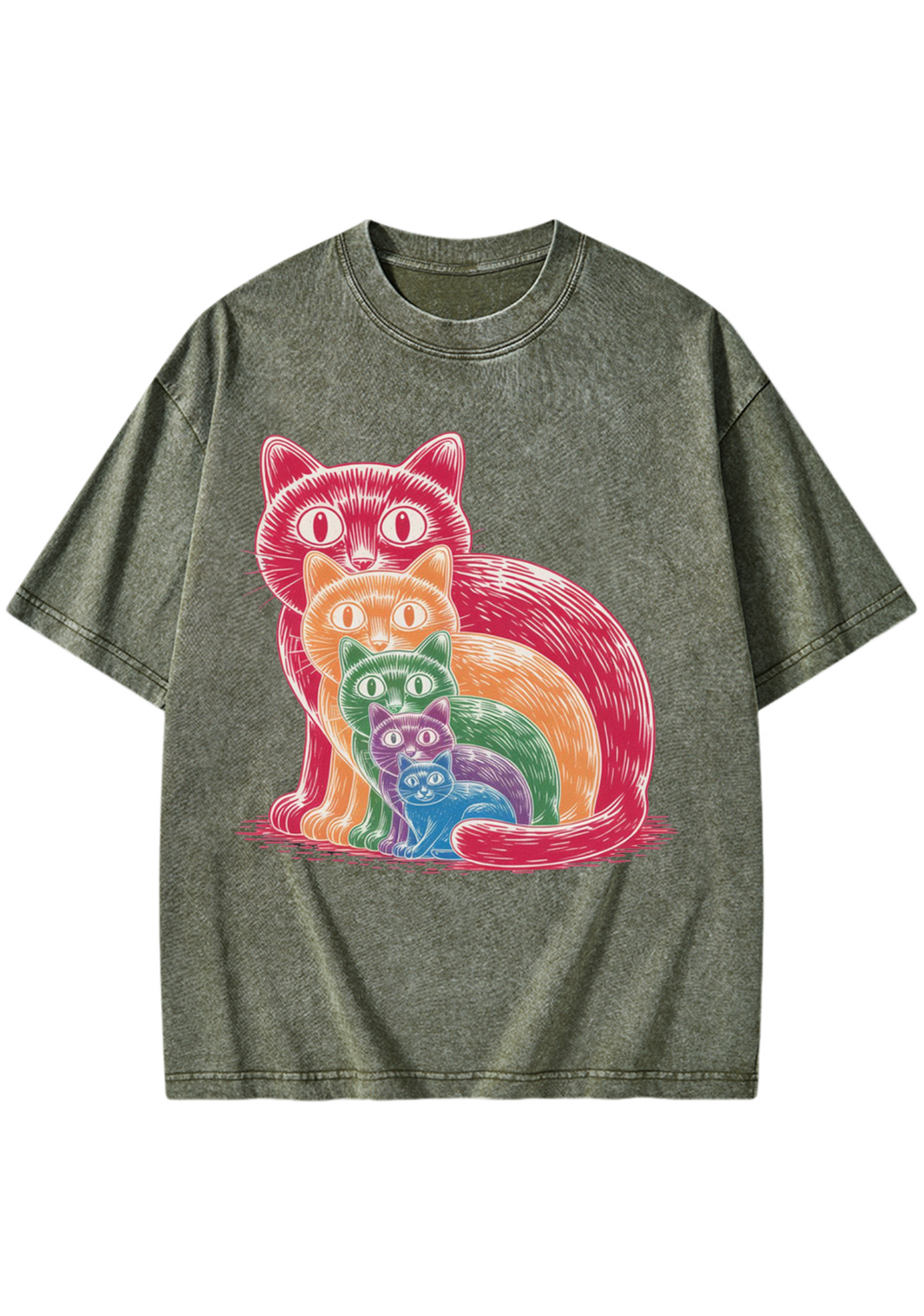 Pride Cat Washed T-Shirt