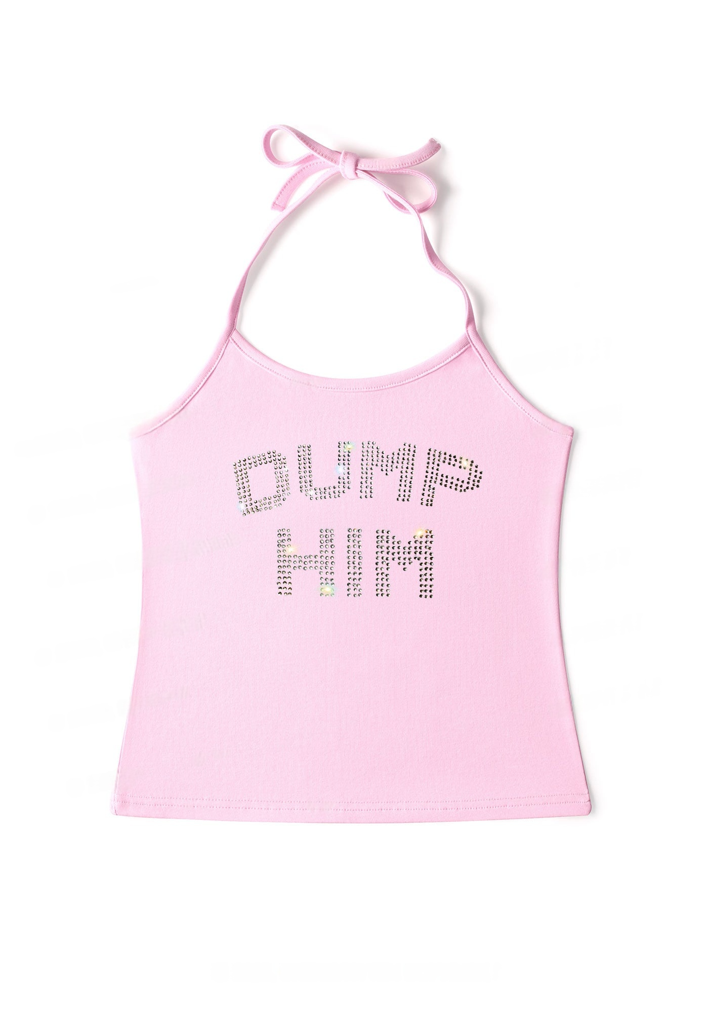 rhinestone-dump-him-y2k-halter-neck-cami