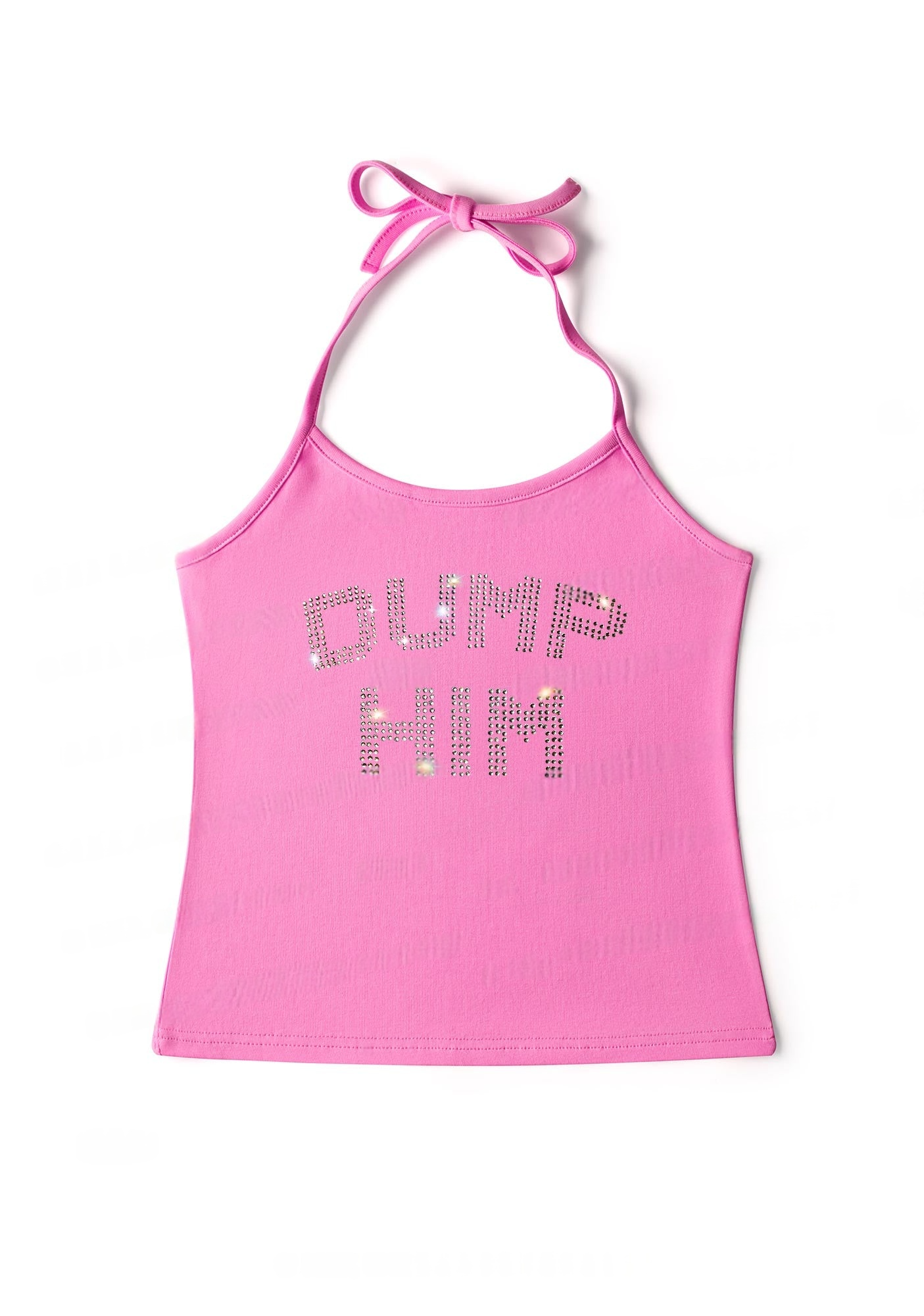 rhinestone-dump-him-y2k-halter-neck-cami