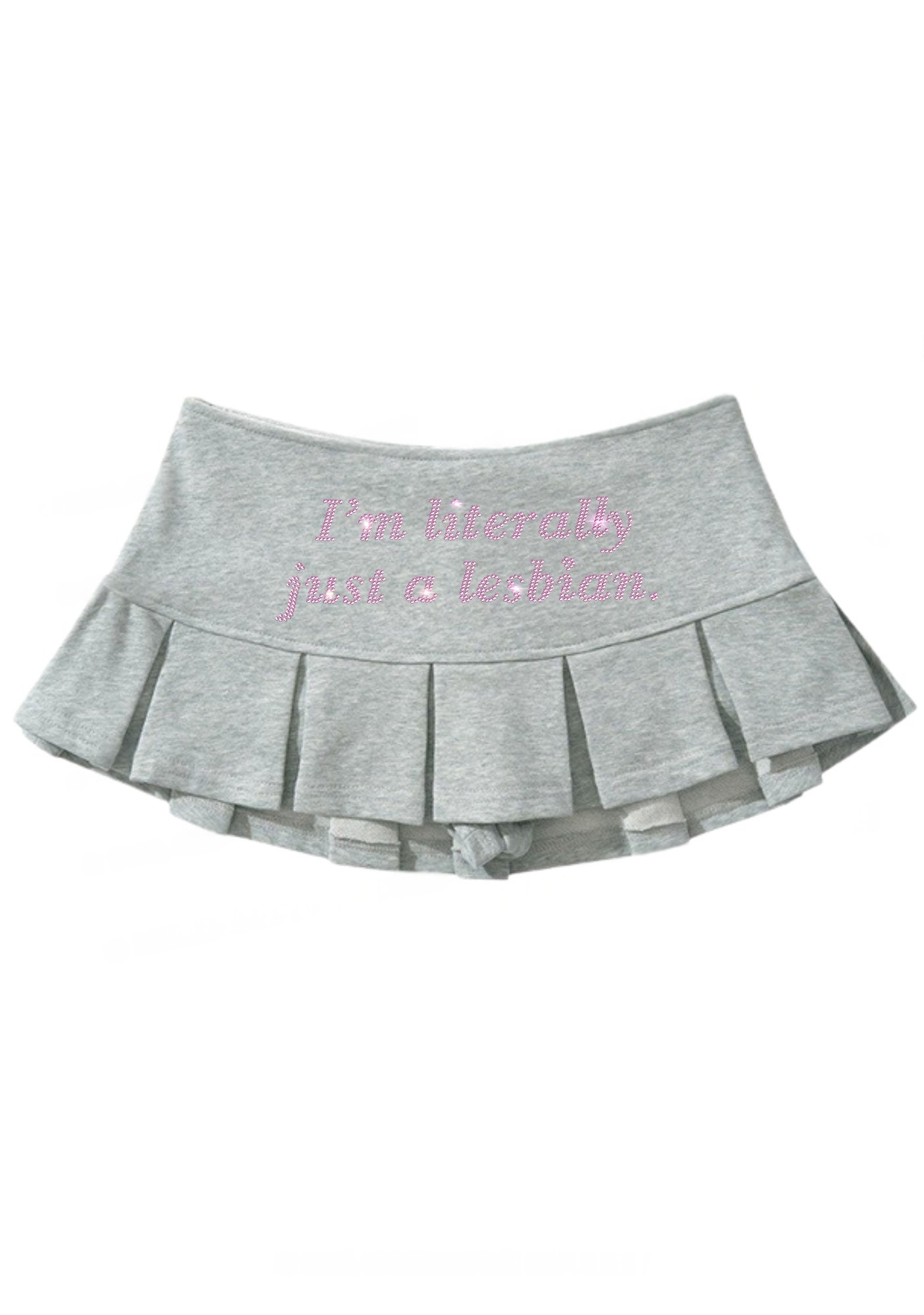 I'm Literally Just A Lesbian Y2K Mini Pleated Skirts