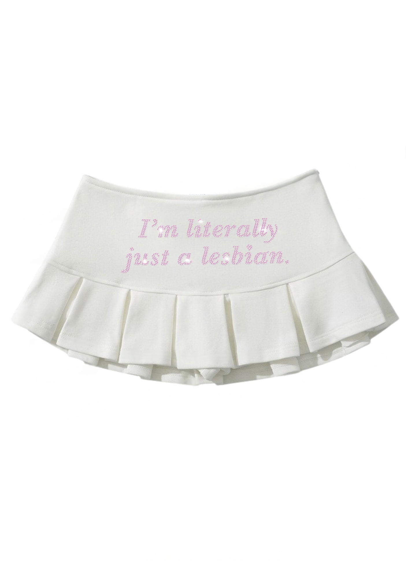 I'm Literally Just A Lesbian Y2K Mini Pleated Skirts