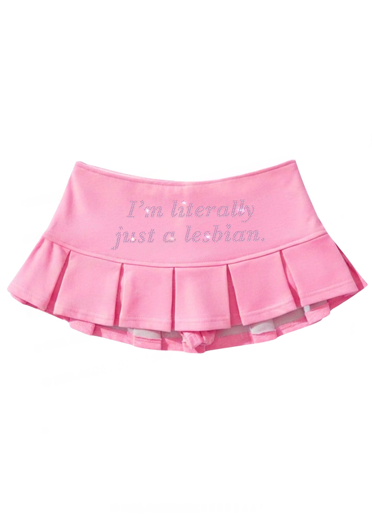 I'm Literally Just A Lesbian Y2K Mini Pleated Skirts