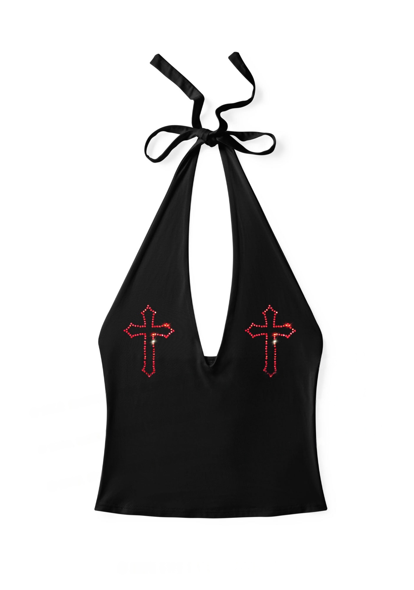 rhinestone-red-cross-y2k-halter-deep-v-neck-cami