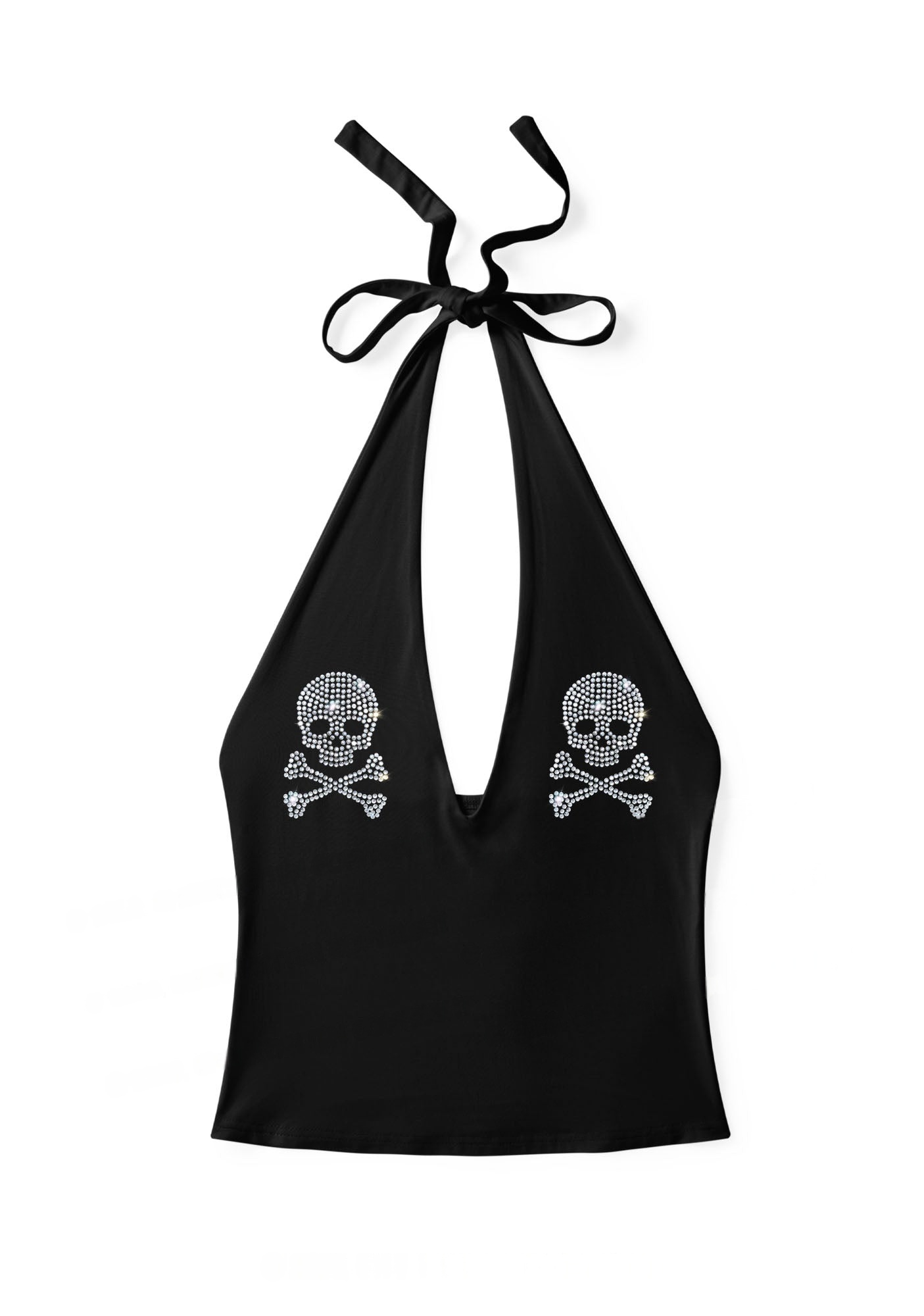 rhinestone-skull-y2k-halter-deep-v-neck-cami