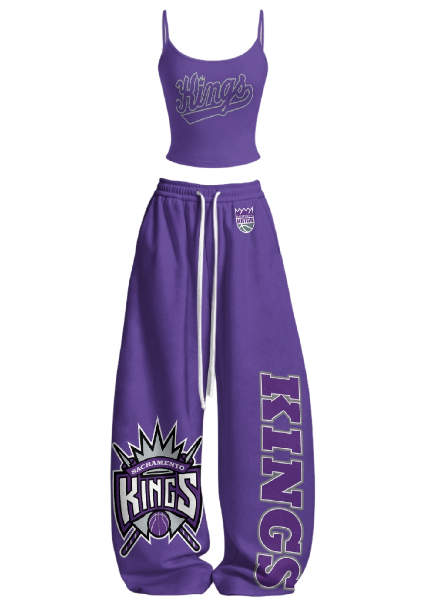 Sacramento Kings Tops & Elasticated Trousers Two-Piece Set
