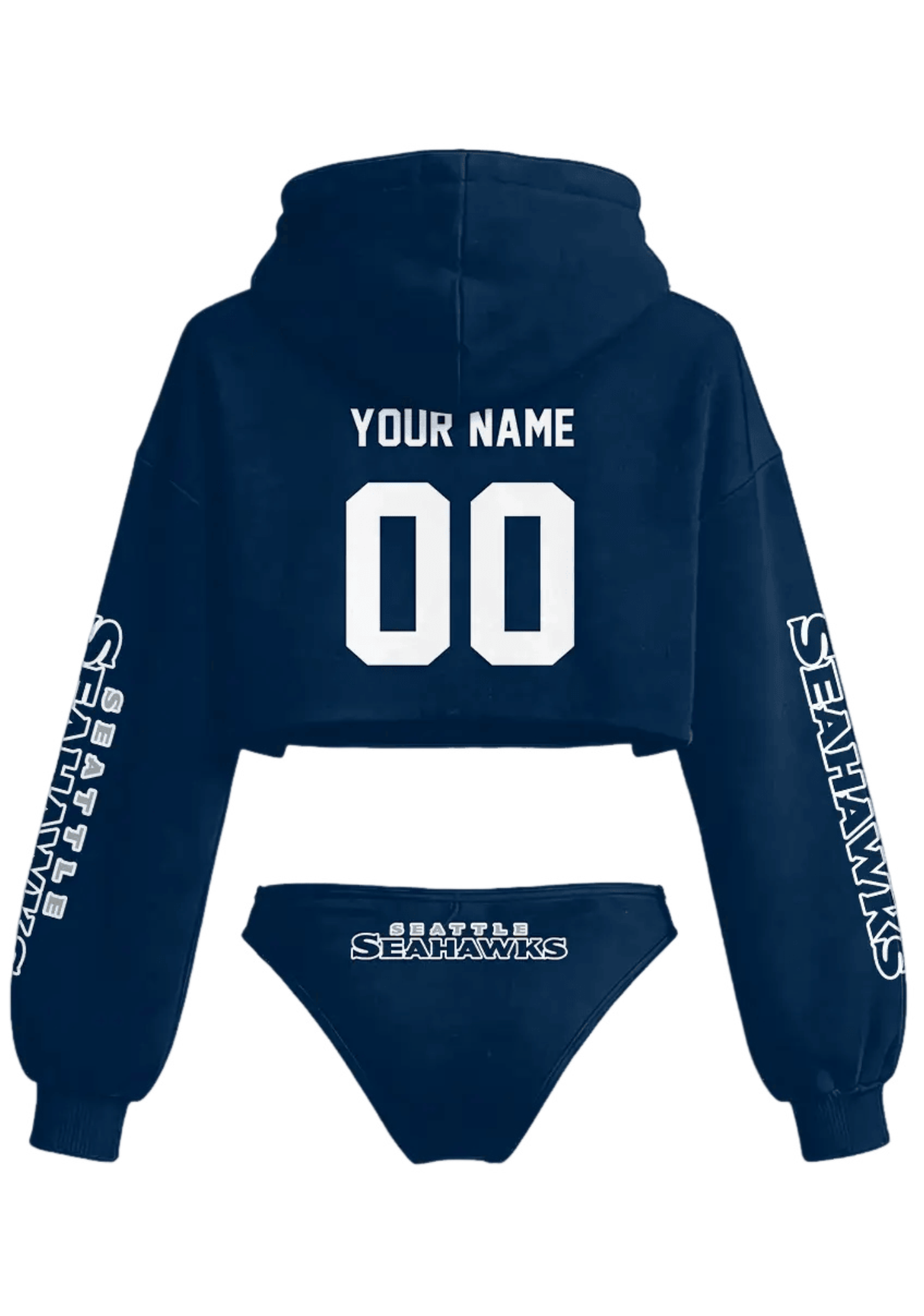 Custom Seattle Seahawks Hooded Thicken Suit Set