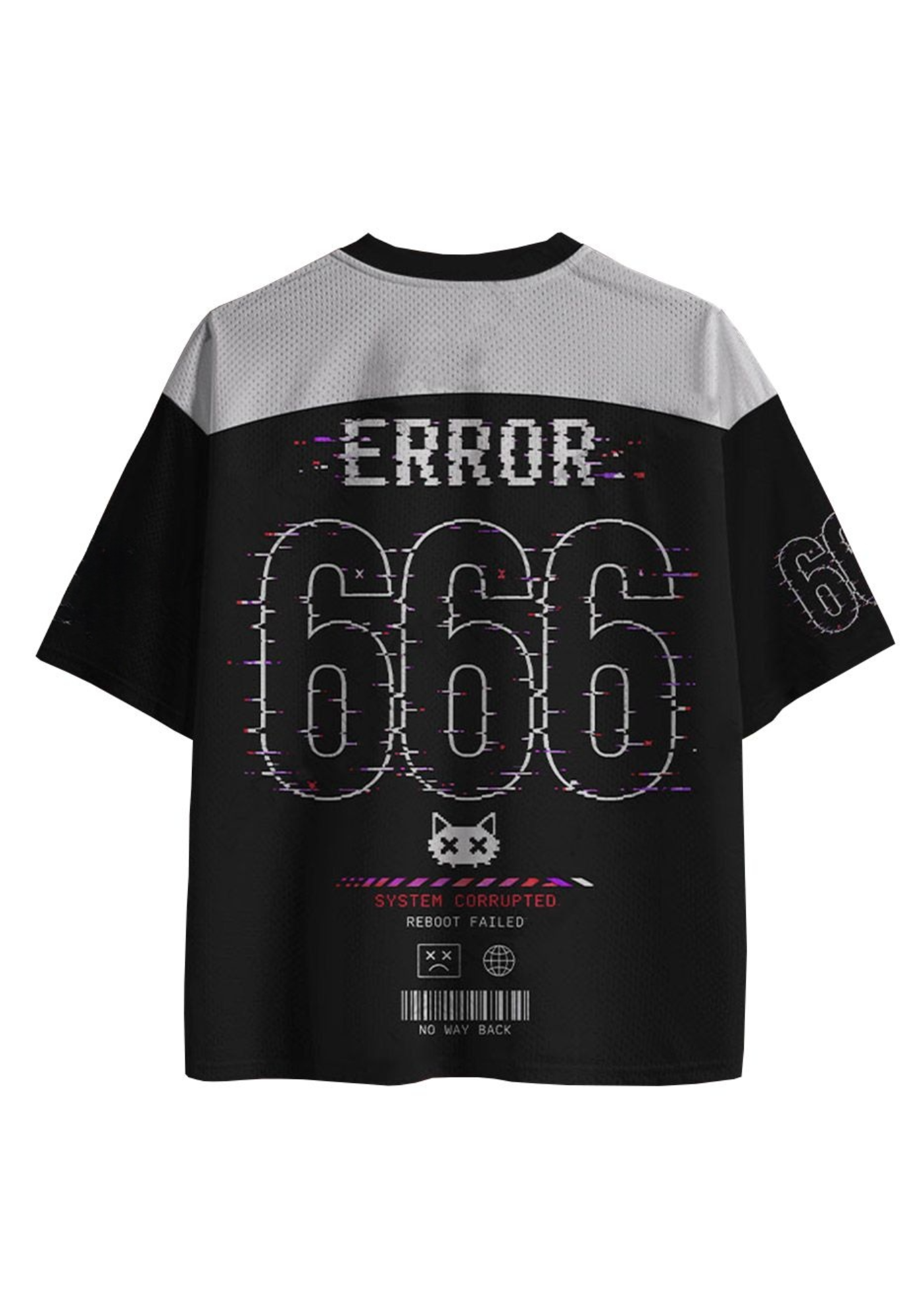 System Damaged Glitch Anime Girl Jersey Shirts