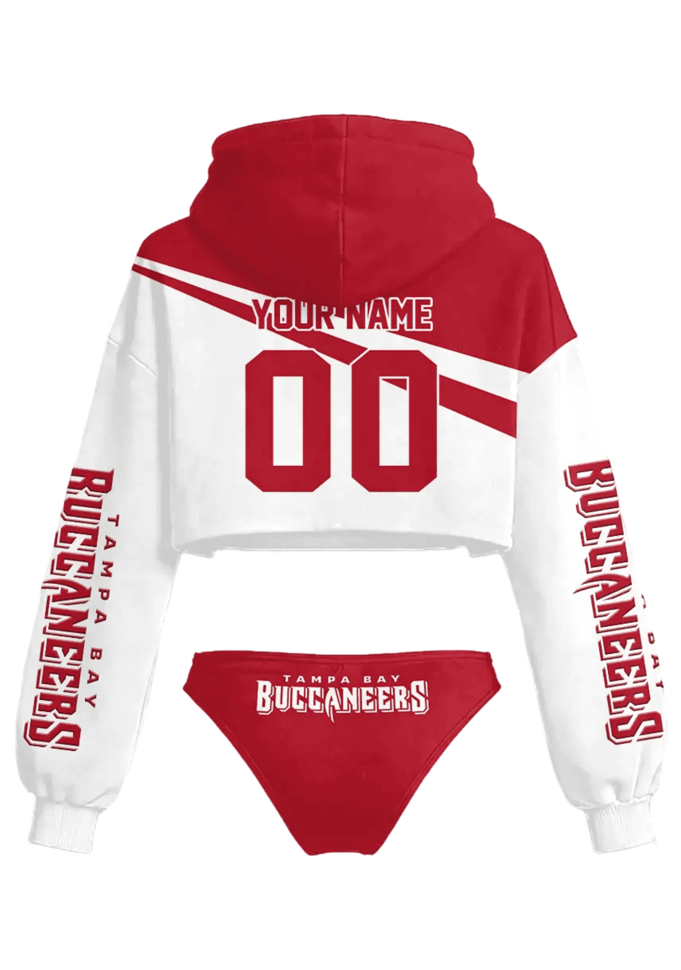 Custom Tampa Bay buccaneers Hooded Thicken Suit Set