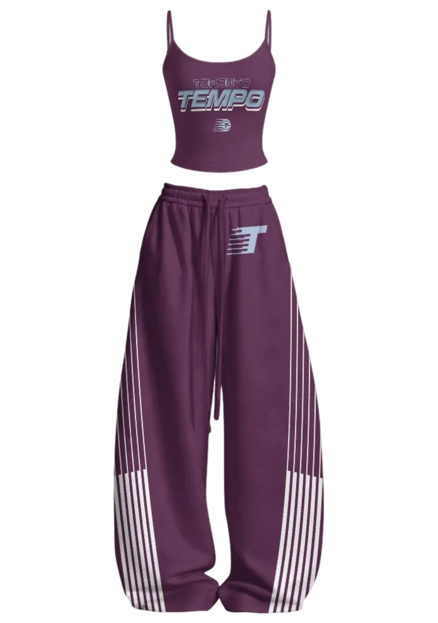 Toronto Tempo Tops & Elasticated Trousers Two-Piece Set