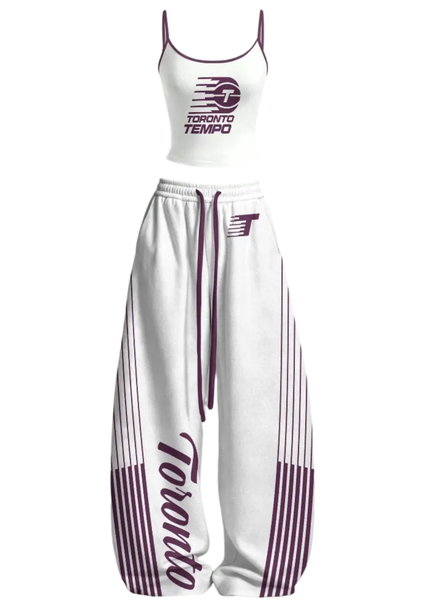 Toronto Tempo Tops & Elasticated Trousers Two-Piece Set