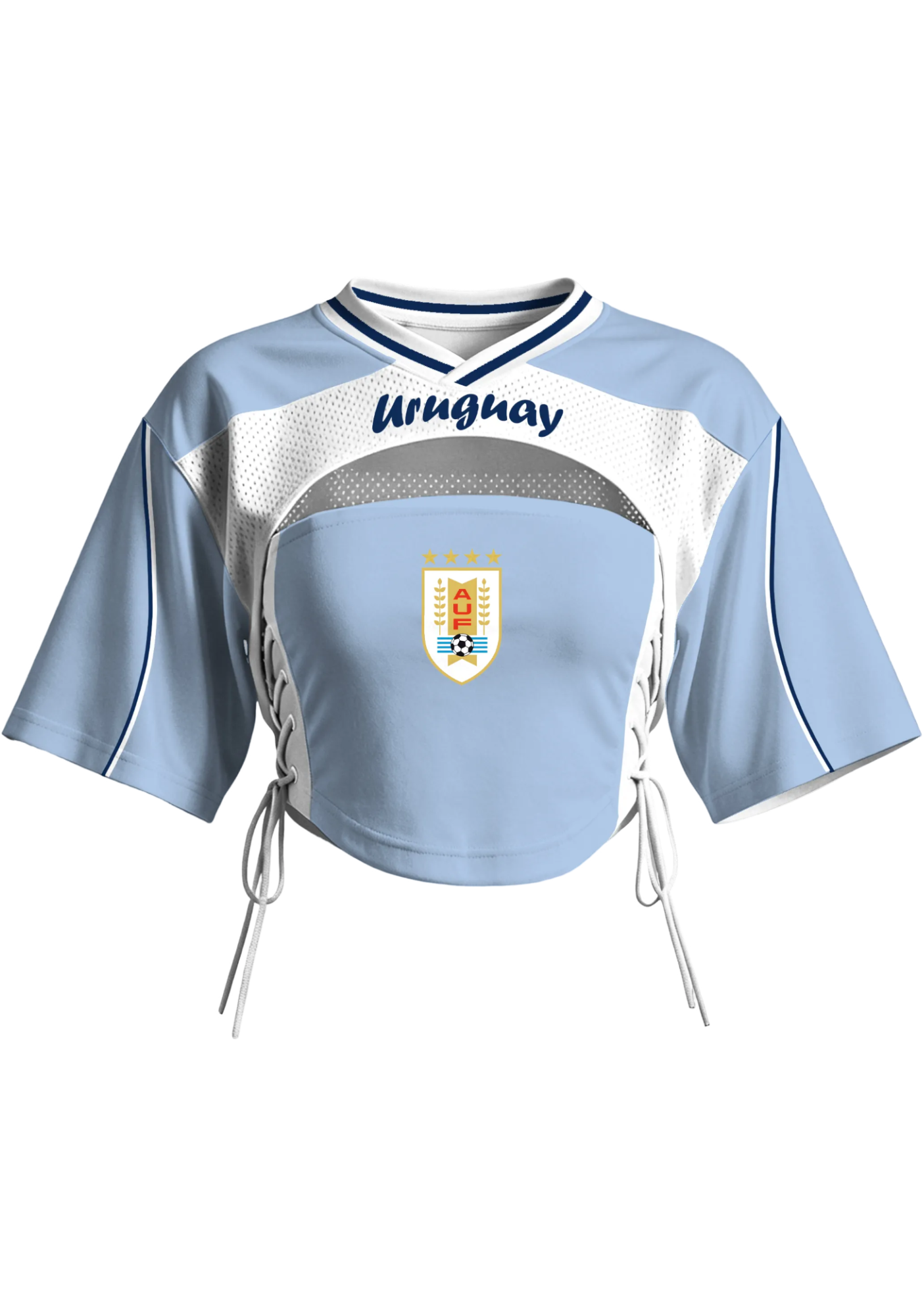 Cutout Crop Uruguay National Soccer Jersey