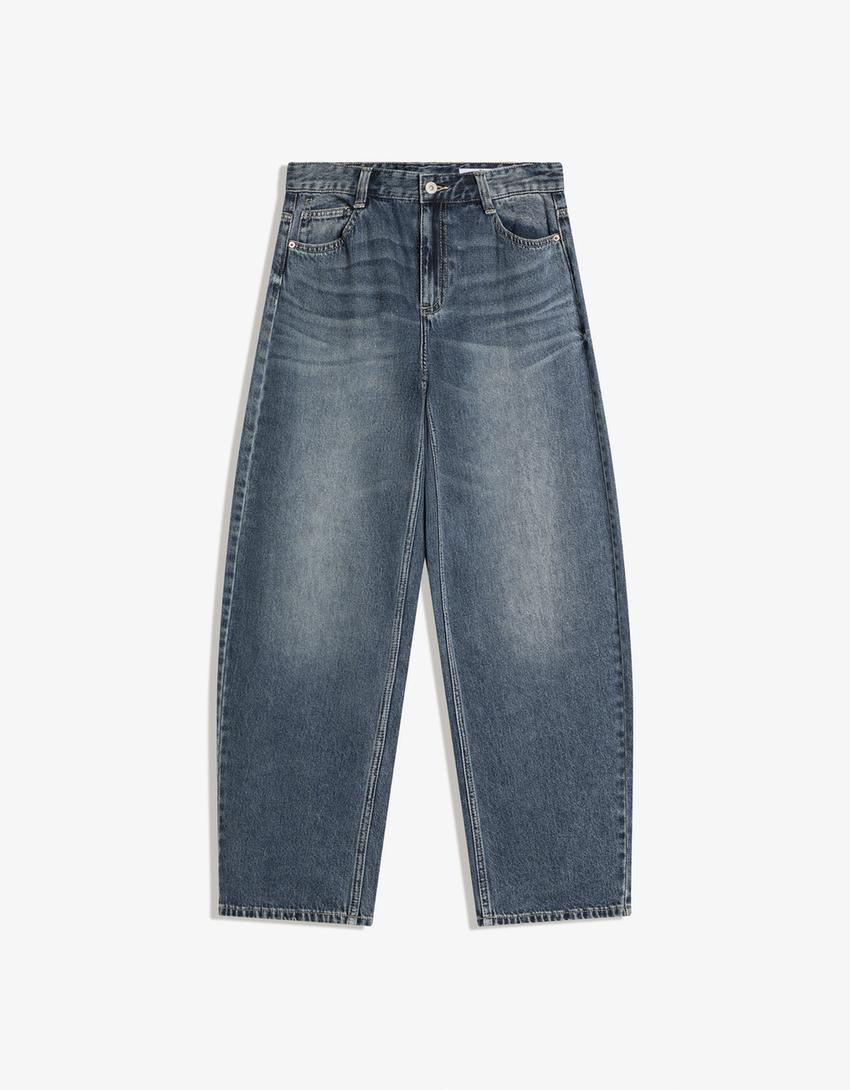 Jeans baggy barrel tiro bajo