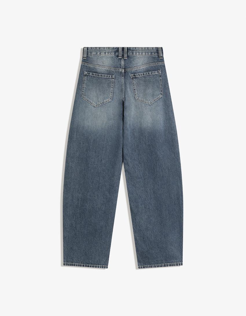 Jeans baggy barrel tiro bajo