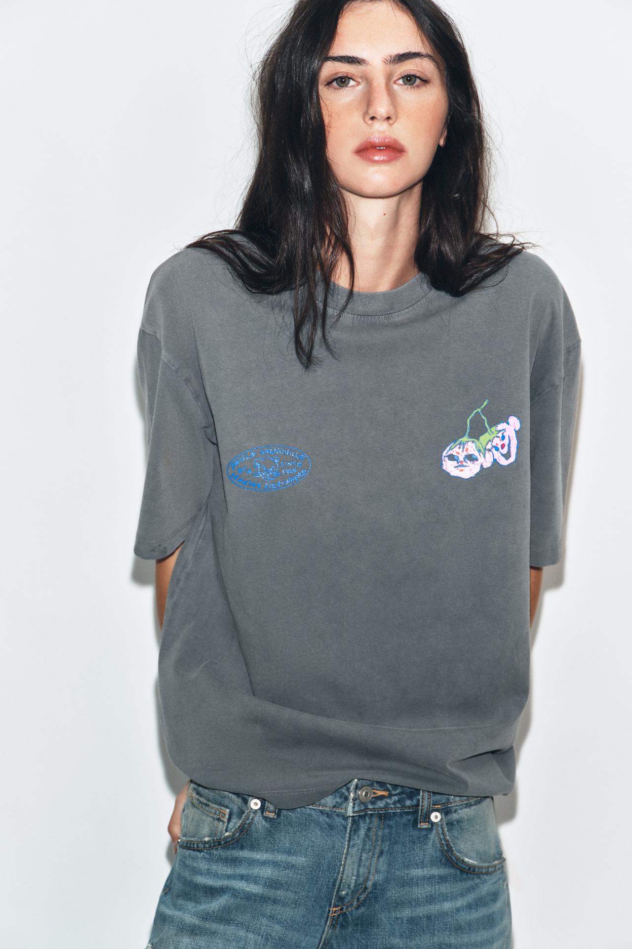 PAULA GRENOUILLE WASHED EFFECT T-SHIRT