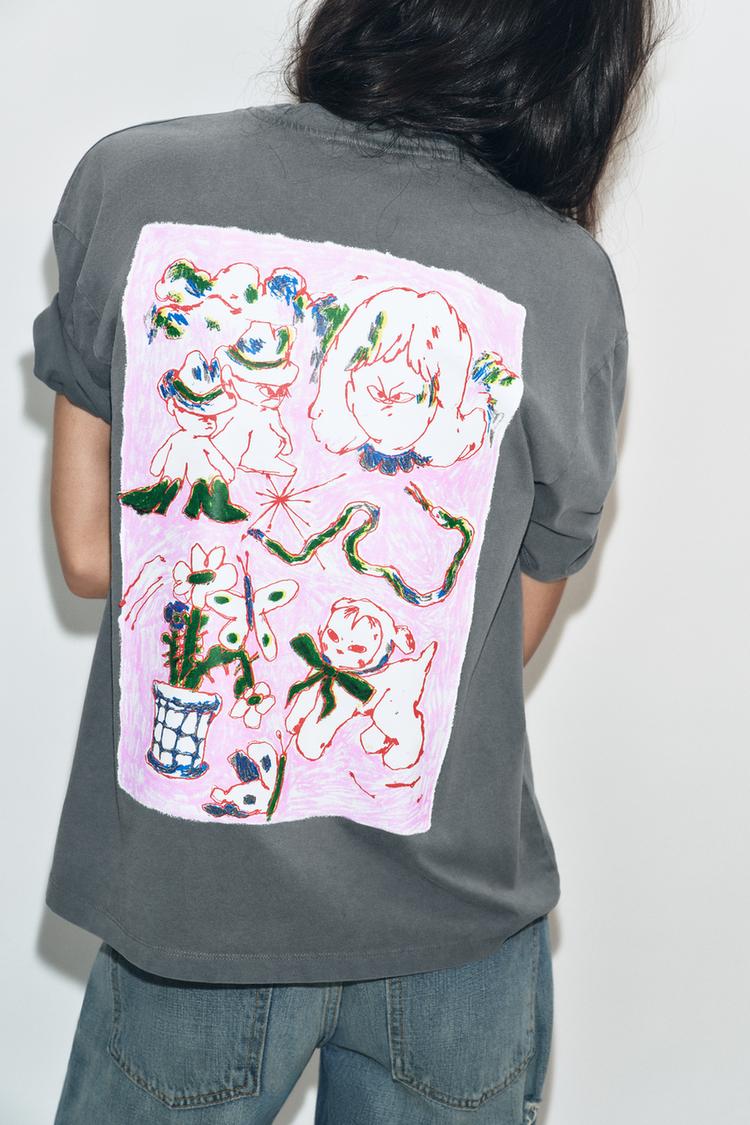 PAULA GRENOUILLE WASHED EFFECT T-SHIRT