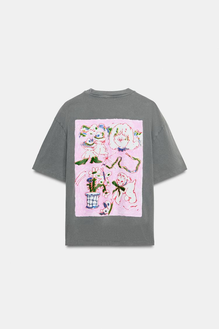 PAULA GRENOUILLE WASHED EFFECT T-SHIRT