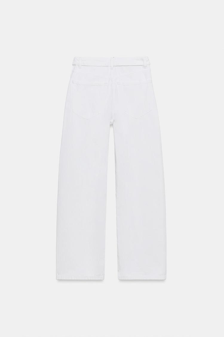 TRF FOLDED WAIST MID-RISE JEANS