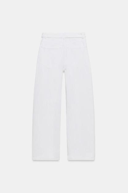 TRF FOLDED WAIST MID-RISE JEANS