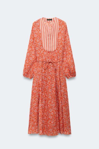 LIMITED EDITION RAMIE FLORAL KAFTAN DRESS