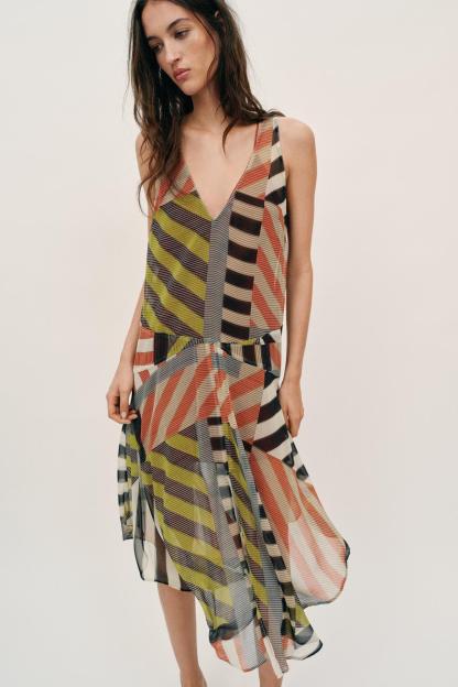 PATCHWORK PRINT DRESS