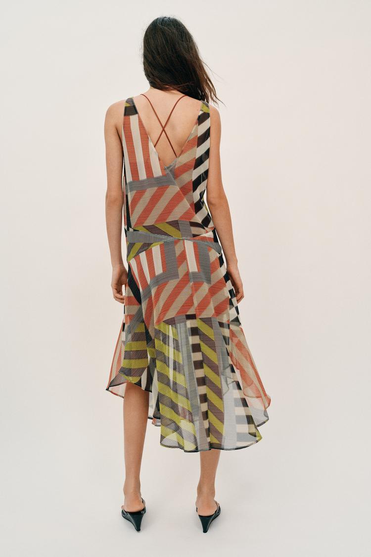 PATCHWORK PRINT DRESS