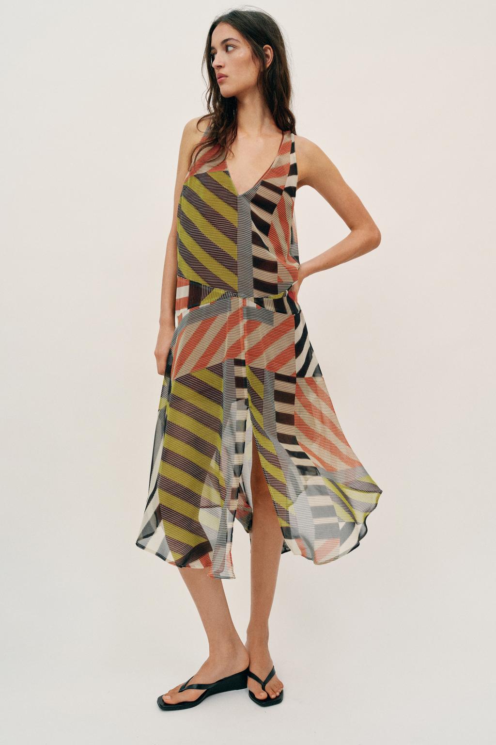 PATCHWORK PRINT DRESS