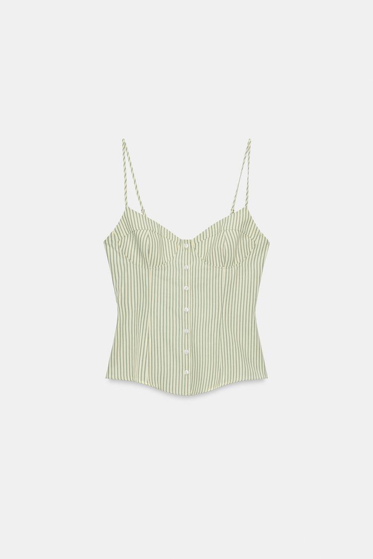 STRIPED CORSET TOP