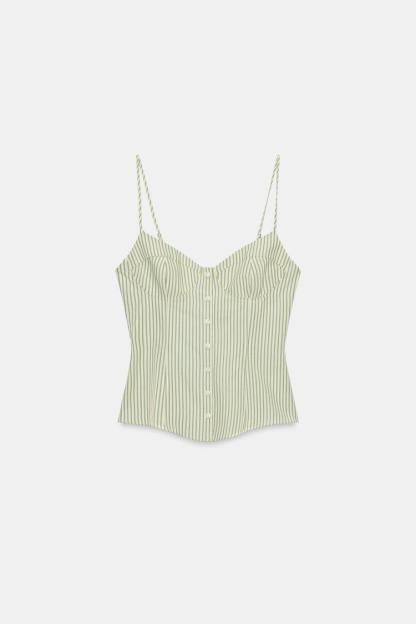 STRIPED CORSET TOP