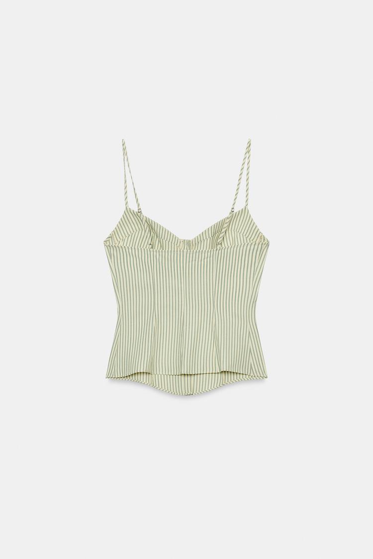STRIPED CORSET TOP