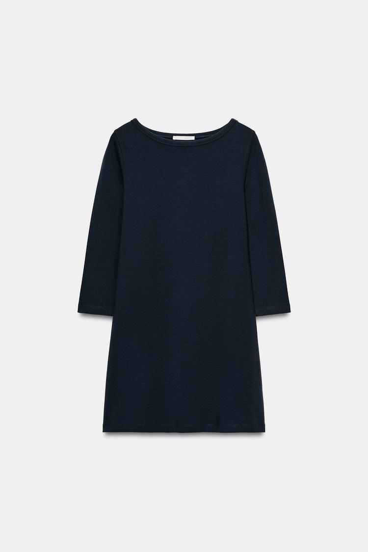 SHORT BOAT NECK DRESS