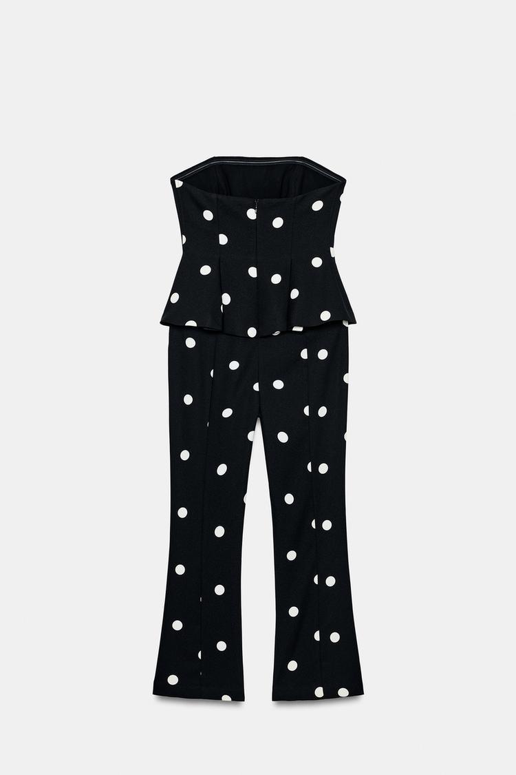 POLKA DOT STRAPLESS JUMPSUIT