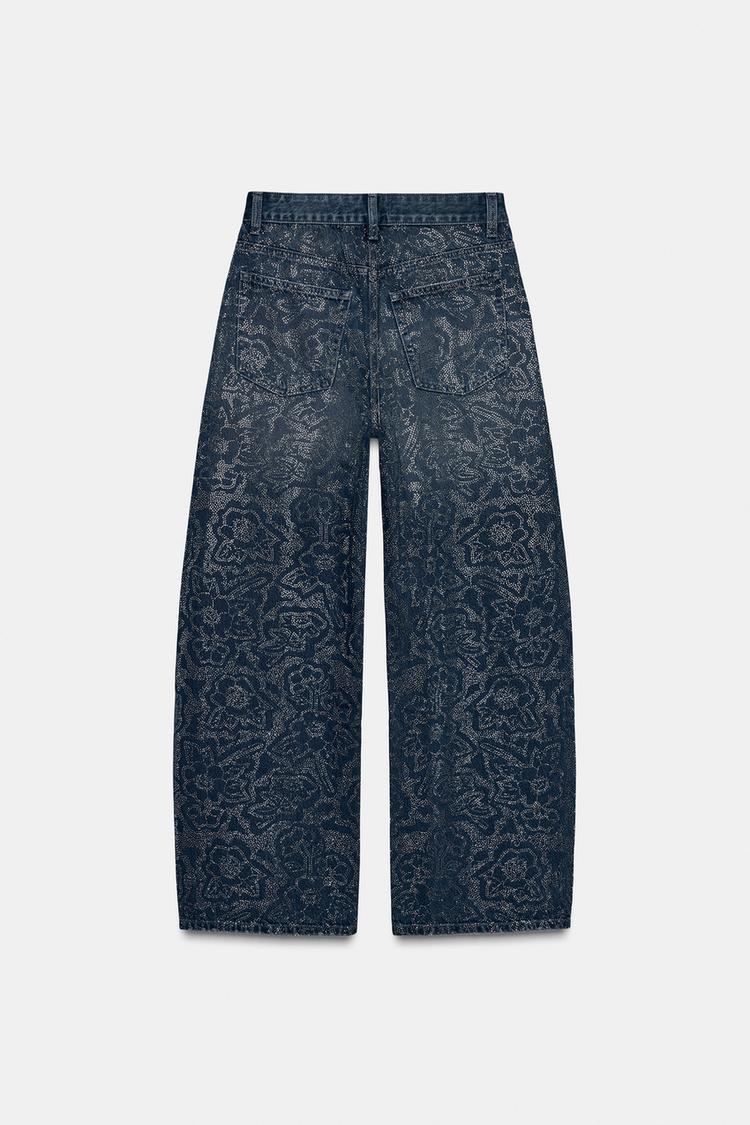 TRF BAGGY RHINESTONE JEANS