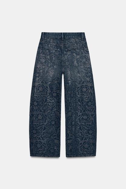 TRF BAGGY RHINESTONE JEANS