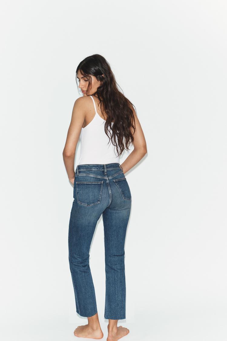 TRF CROPPED FLARE HIGH-WAIST JEANS