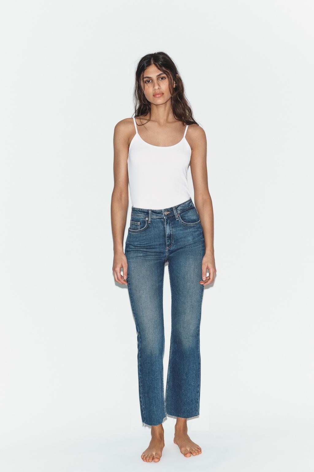 TRF CROPPED FLARE HIGH-WAIST JEANS