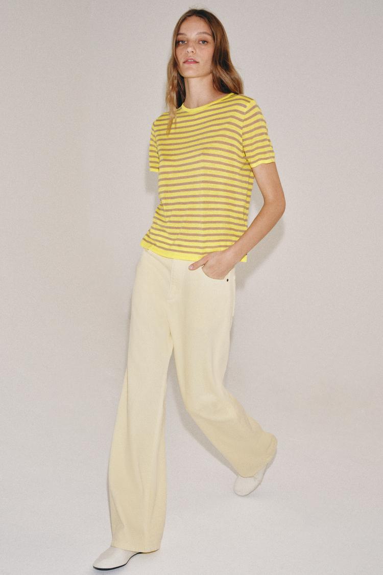 STRIPED KNIT TOP