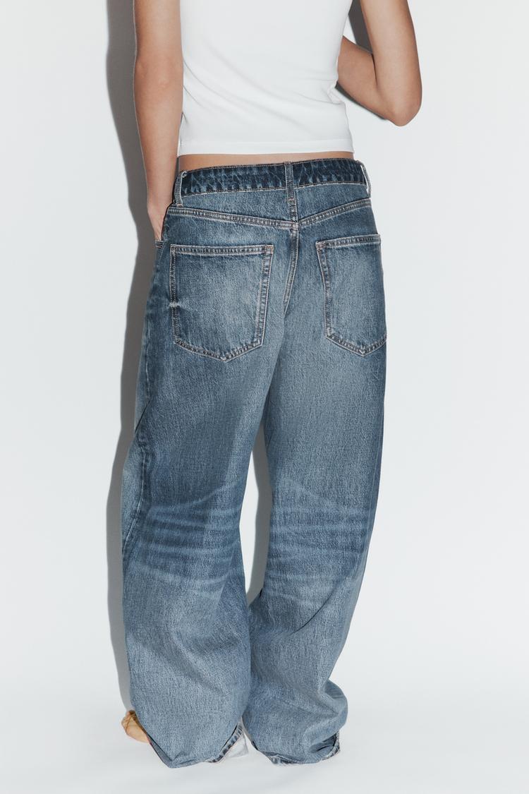 TRF FOLDED WAIST MID-RISE JEANS