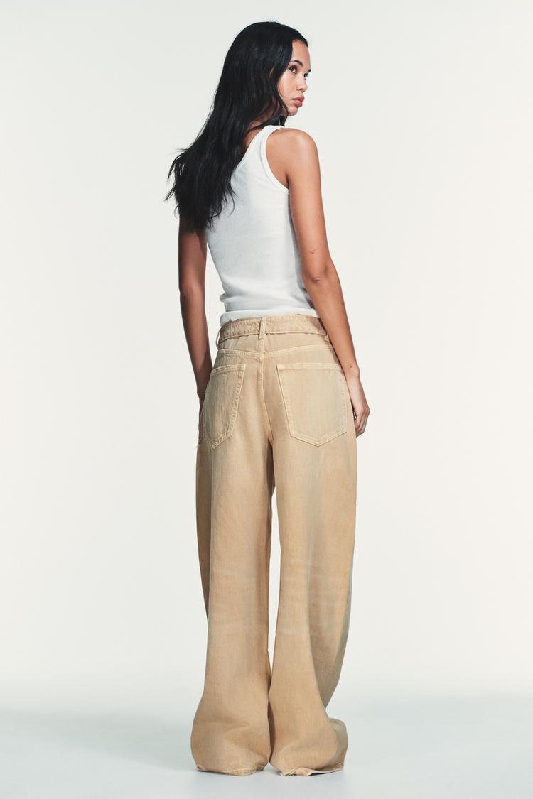 TRF FOLDED WAIST MID-RISE JEANS