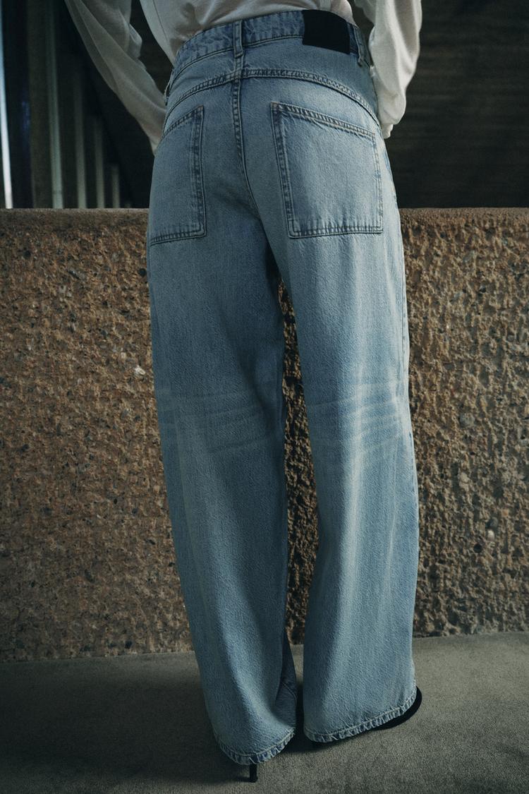 ZW COLLECTION LOOSE BARREL MID-RISE JEANS
