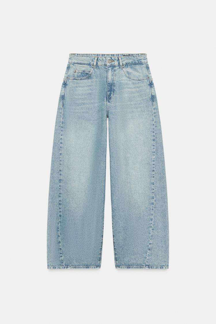 ZW COLLECTION LOOSE BARREL MID-RISE JEANS