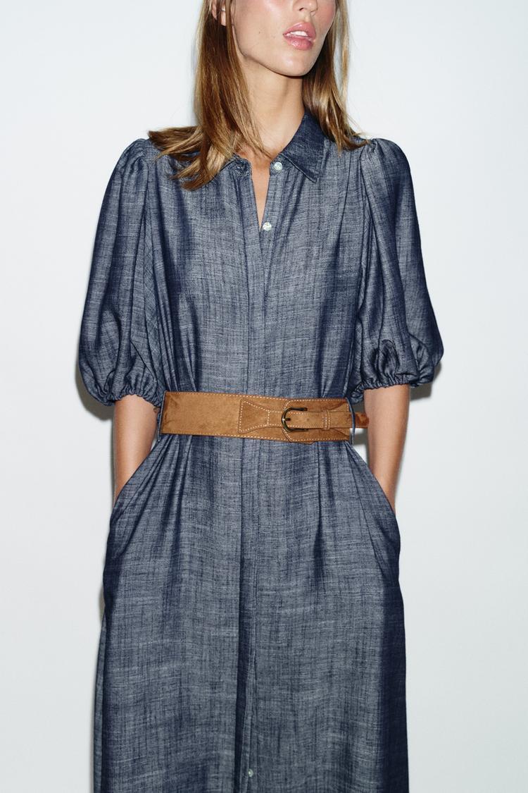 BELTED MIDI DRESS