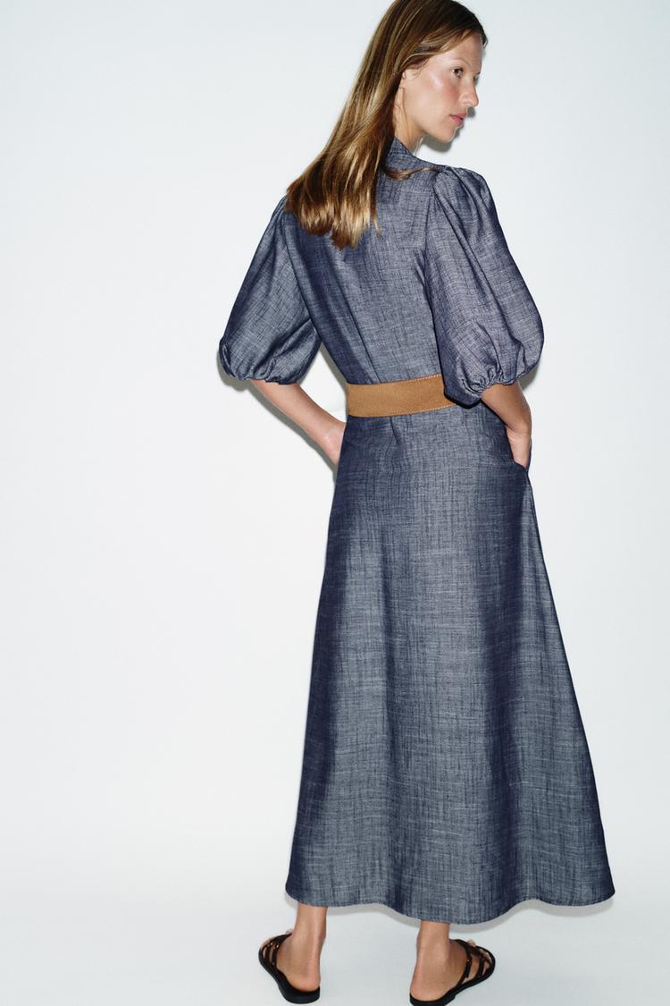 BELTED MIDI DRESS