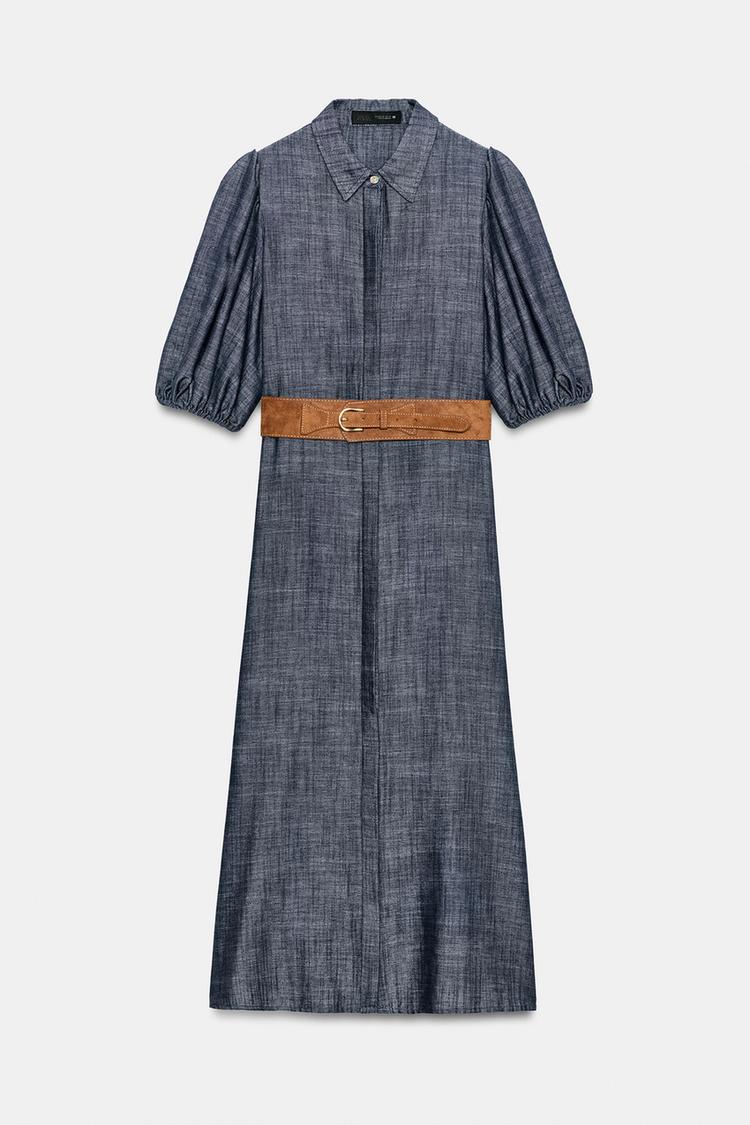 BELTED MIDI DRESS