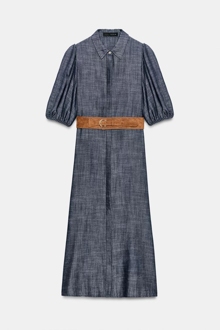 BELTED MIDI DRESS