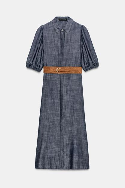 BELTED MIDI DRESS