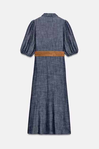 BELTED MIDI DRESS