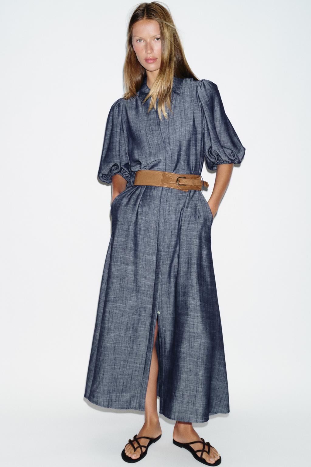 BELTED MIDI DRESS