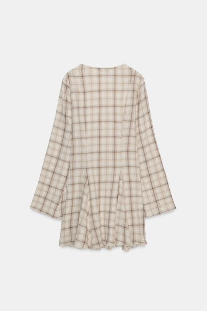 SHORT PLAID DRESS