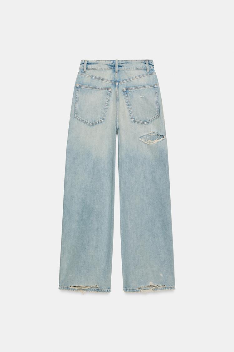 TRF FOLDED WAIST MID-RISE JEANS