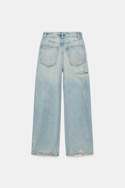 TRF FOLDED WAIST MID-RISE JEANS